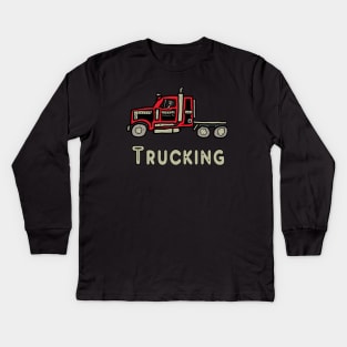 Trucking Kids Long Sleeve T-Shirt